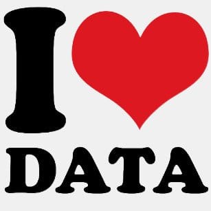an image that says 'I love data"