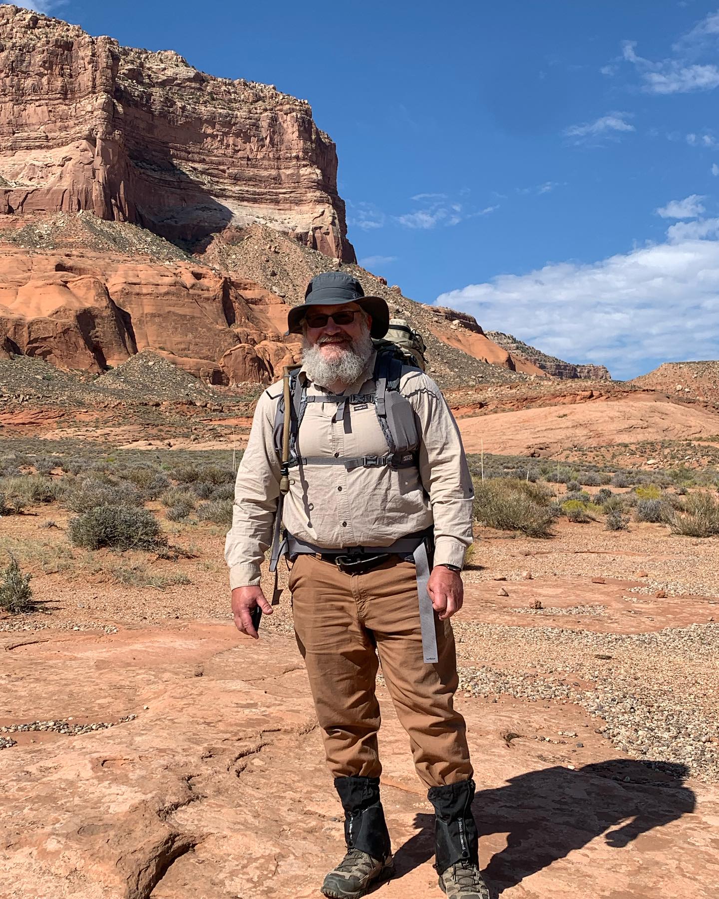Me - Day 1 - before the 8-mile hike of Reflection Canyon Utah